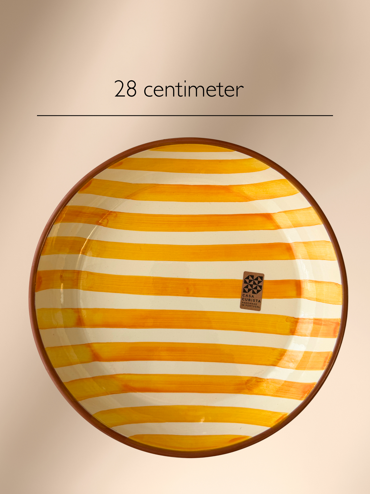 Casa Cubista Bold Stripe serveringsskål i gul