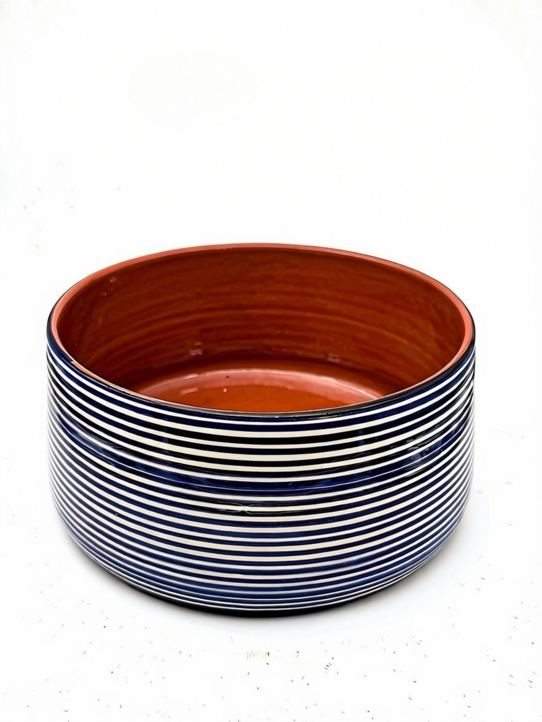 Casa Cubista Classic stripe skål med blå striber - keramik fra Portugal