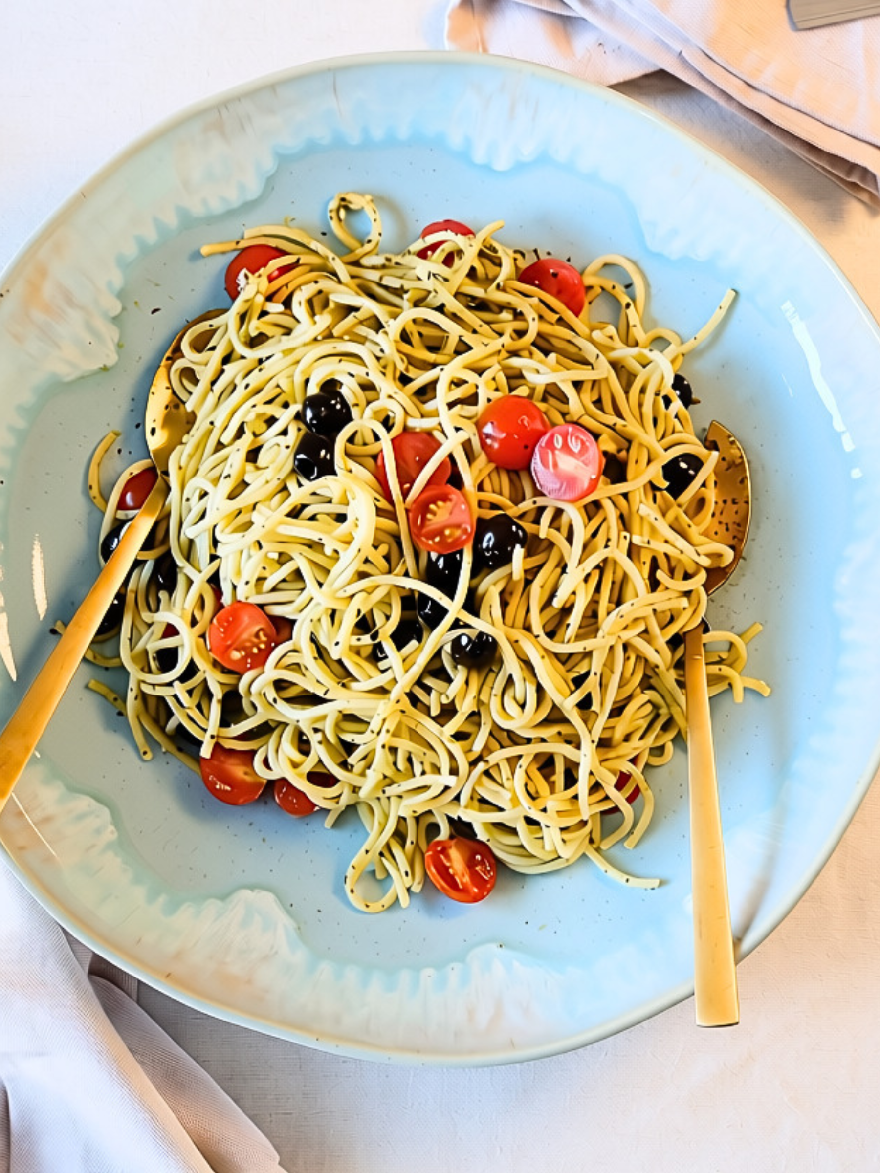Eivissa pastafad fra Costa Nova med pasta - håndlavet keramik fra Portugal