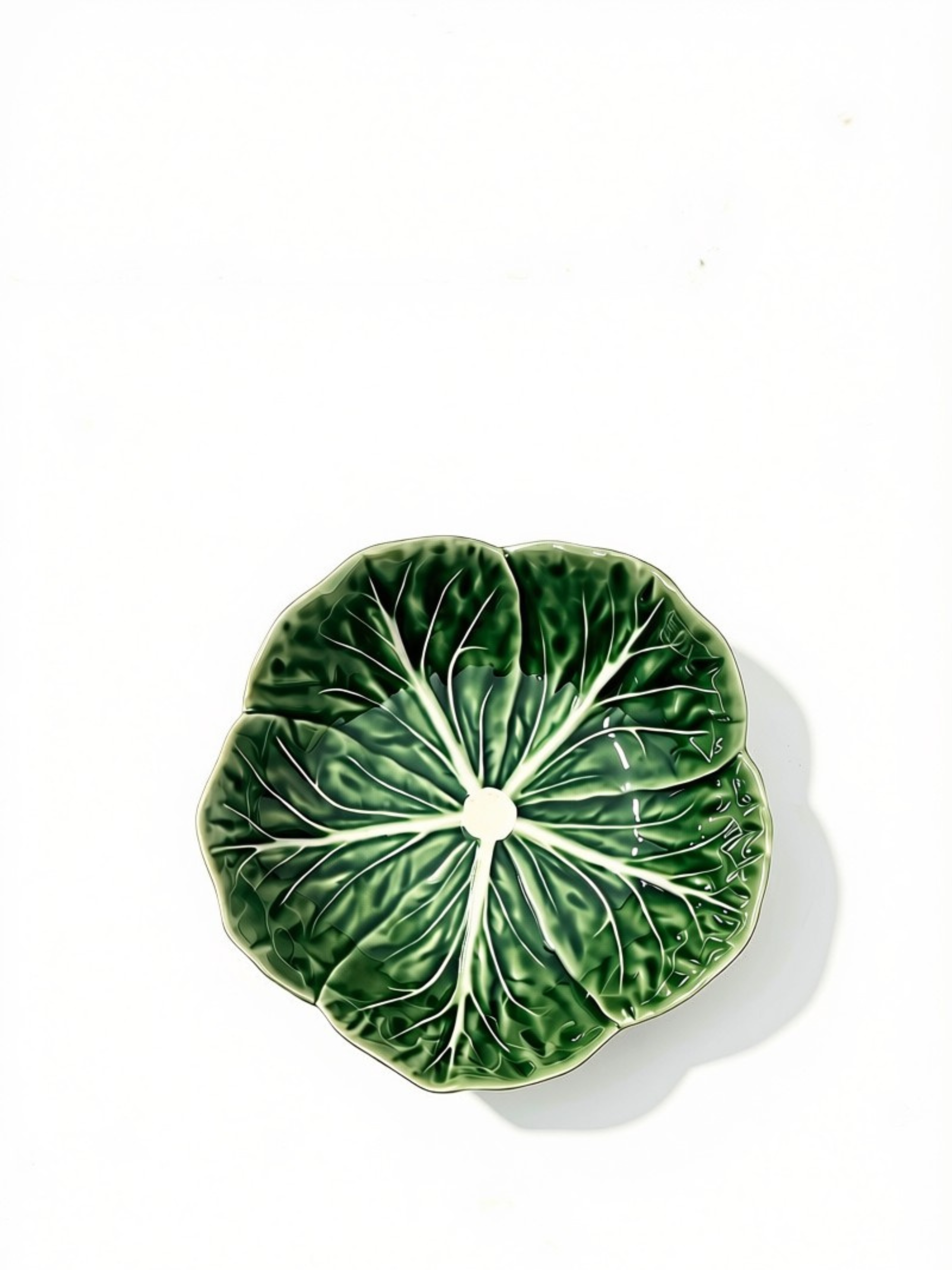 Grøn Cabbage skål i medium 15 centimeter fra Bordallo Pinheiro - unik håndlavet keramik fra Portugal