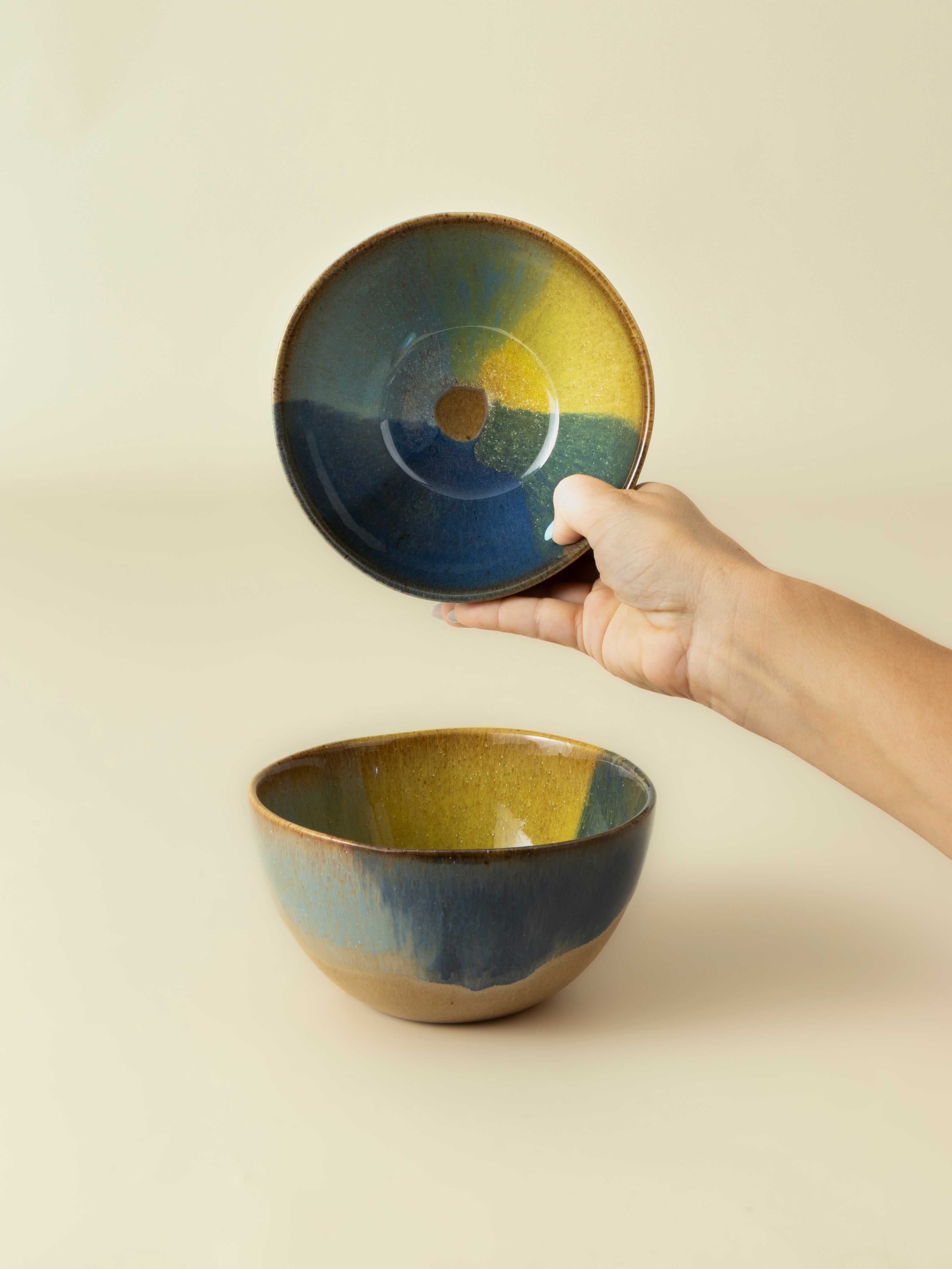To små Corals skåle fra Terrafina i multifarver - håndlavet porcelænsstentøj fra Portugal