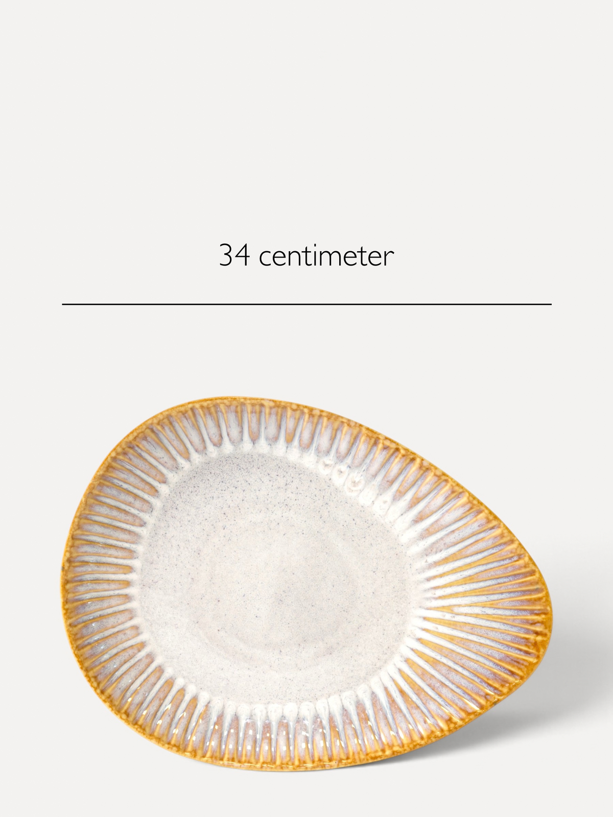 Vieira fad i cream fra Terrafina med mål - håndlavet porcelænsstentøj fra Portugal