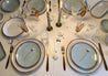 Casa Alegre Rustic Blend turkist og hvidt stel opdækket bord