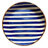 Blå Casa Cubista Bold Stripe serveringsskål hvid baggrund