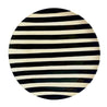 Casa Cubista Bold Stripe sort tallerkenfad hvid baggrund