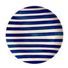 Blåt Casa Cubista Bold Stripe fad hvid baggrund 