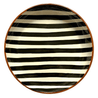 Sort Casa Cubista Bold Stripe serveringsskål hvid baggrund