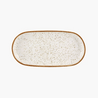 Casa Alegre Rustic Blend hvidt ovalt medium fad hvid baggrund